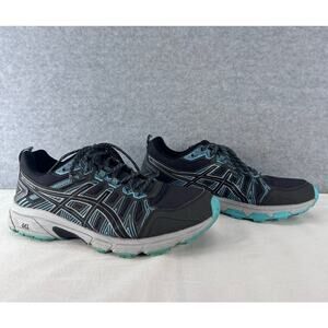 Asics Women's sz 9 Wide Gel Venture 7 Teal & Grey Trail Running Sneaker Hiking